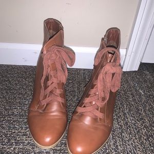 Fall booties with a heel!